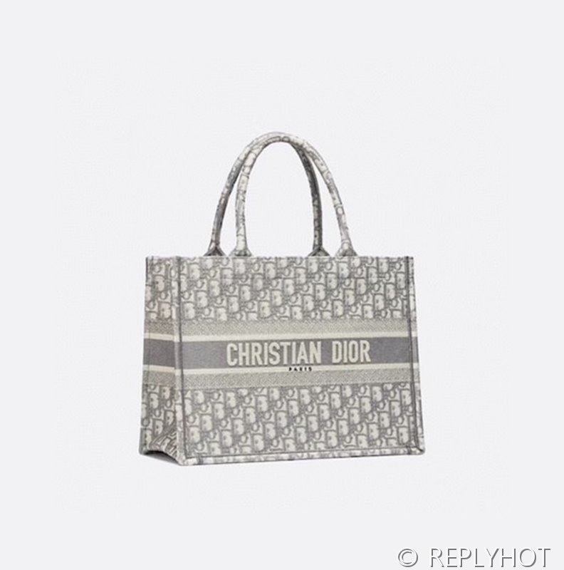 디올 북 토트 백 / 미디움 / 오블리크 그레이 [매장가475만원대]