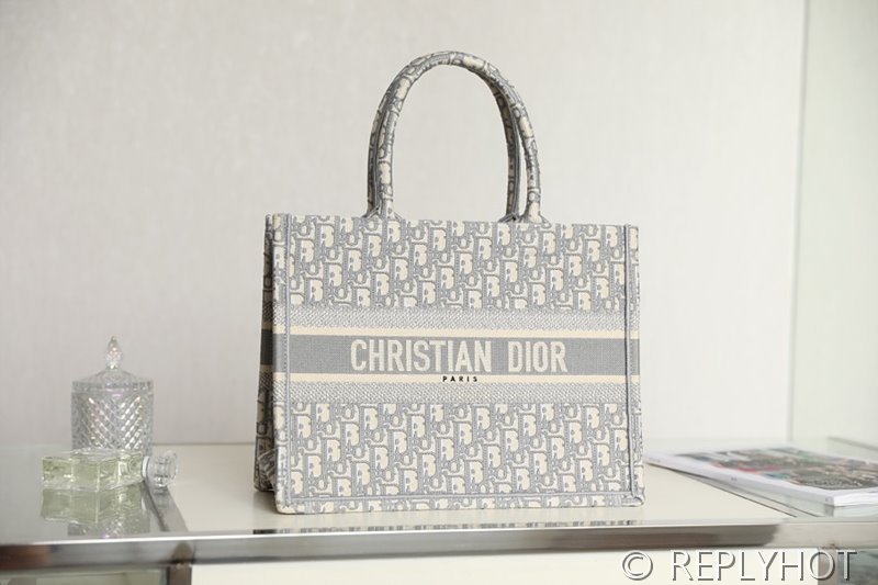 디올 북 토트 백 / 미디움 / 오블리크 그레이 [매장가475만원대]