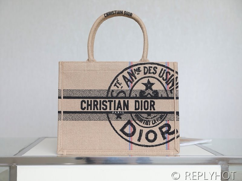 디올 북 토트 백 / 미디움 / 베이지린넨 [매장가475만원대]