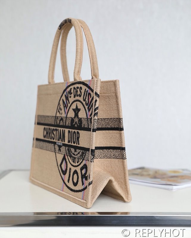 디올 북 토트 백 / 미디움 / 베이지린넨 [매장가475만원대]