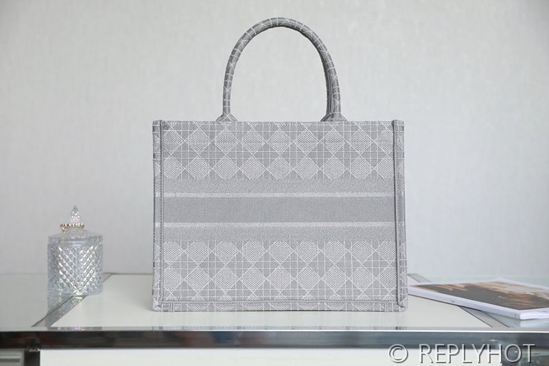 디올 북 토트 백 / 미디움 / 메탈실버 [매장가475만원대]