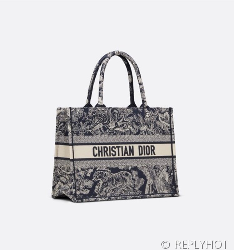 디올 북 토트 백 / 미디움 / 리버스블루 [매장가475만원대]