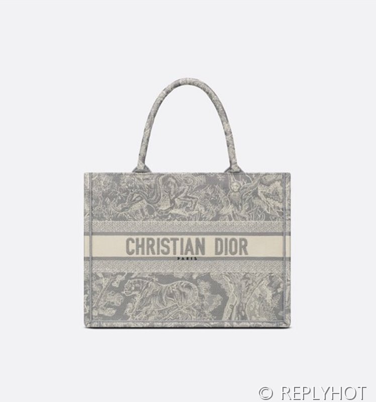 디올 북 토트 백 / 미디움 / 리버스그레이 [매장가475만원대]