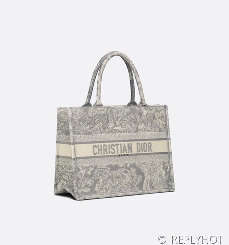 디올 북 토트 백 / 미디움 / 리버스그레이 [매장가475만원대]