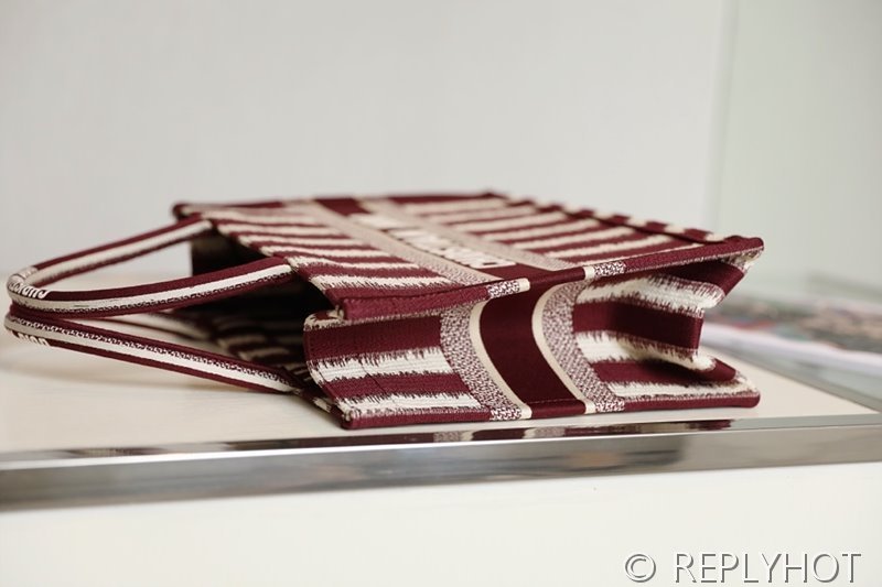 디올 북 토트 백 / 미디움 / 레드스트라이프 [매장가475만원대]