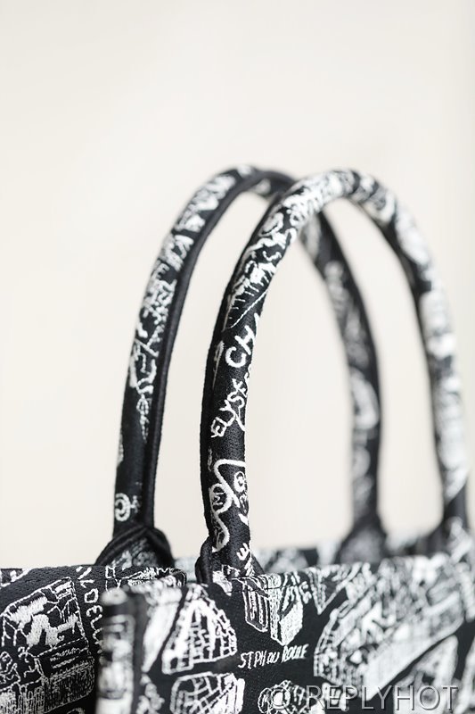 디올 북 토트 백 / 스몰 / 파리맵 블랙 [매장가455만원대]