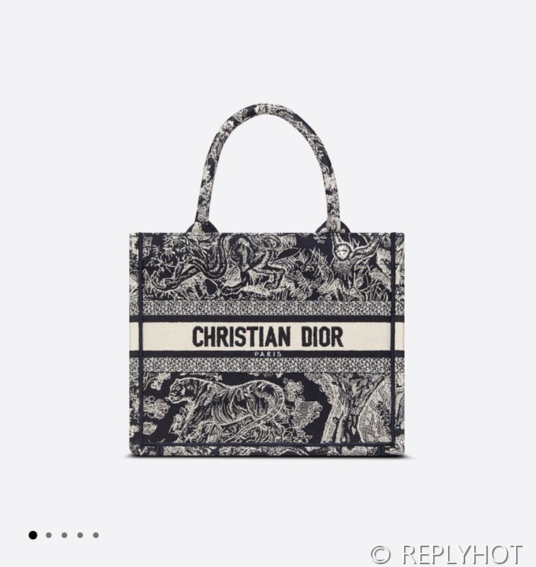 디올 북 토트 백 / 스몰 / 타이거블루 [매장가455만원대]