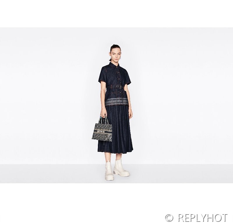 디올 북 토트 백 / 스몰 / 오블리크블루 [매장가455만원대]