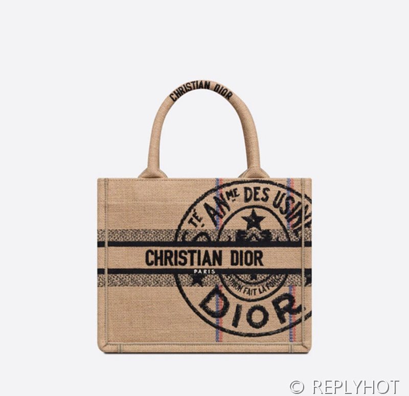 디올 북 토트 백 / 스몰 / 베이지린넨 [매장가455만원대]