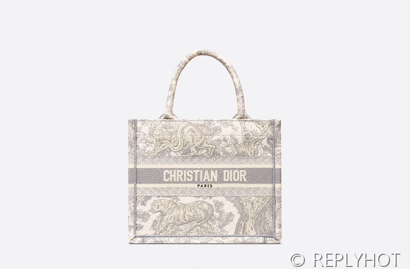 디올 북 토트 백 / 스몰 / 그레이타이거 [매장가455만원대]