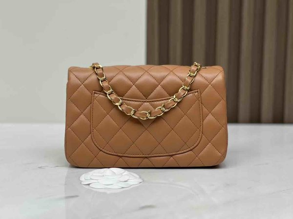 Chanel Classic Flap Mini Bag 20cm Caramel 22S