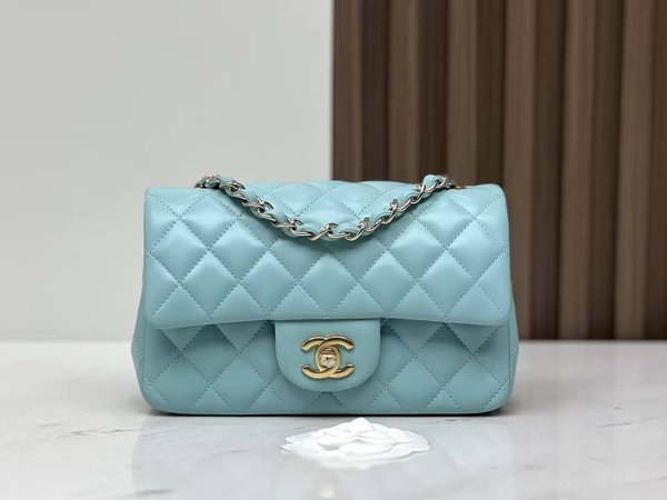 CHANEL Classic Flap Mini – Seasonal Limited ‘Lake Blue’  (20cm)