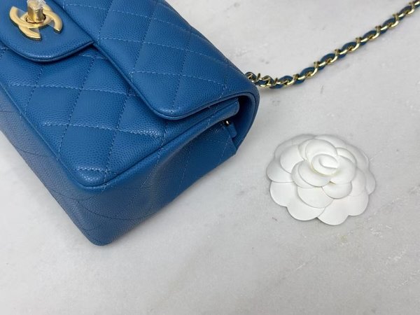 CHANEL Classic Flap Seasonal Edition – Lake Blue (ZP Grade / 20cm)