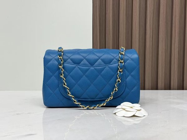CHANEL Classic Flap Seasonal Edition – Lake Blue (ZP Grade / 20cm)