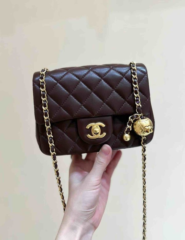 Chanel 24K Mini Ball Bag Lambskin GHW 17cm