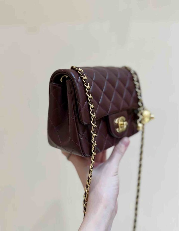Chanel 24K Mini Ball Bag Lambskin GHW 17cm