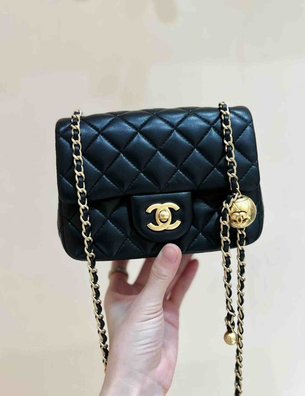 Chanel 24K Mini Ball Bag Lambskin GHW 17cm