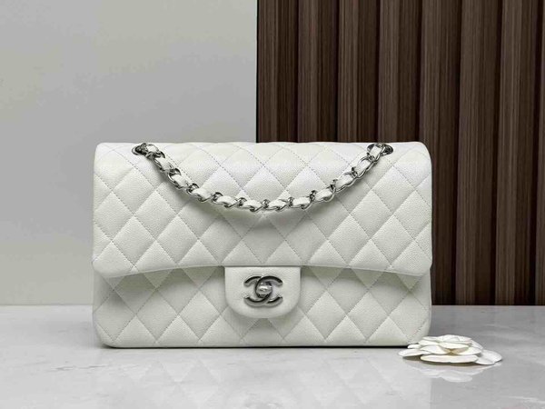 Chanel Classic Flap 25cm – Seasonal Limited Edition / White