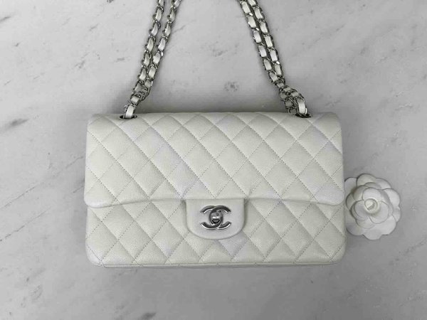 Chanel Classic Flap 25cm – Seasonal Limited Edition / White
