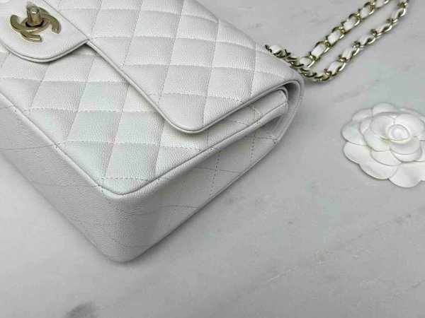 Chanel Classic Flap 25cm – Fairy White / Caviar