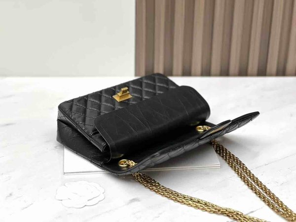 Chanel Reissue 2.55 Large Black GHW 28cm