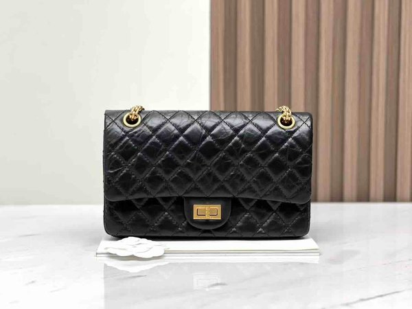 Chanel Reissue 2.55 Large Black GHW 28cm
