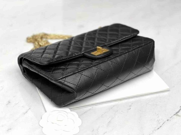 Chanel Reissue 2.55 Large Black GHW 28cm