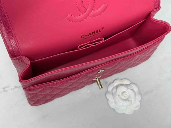Chanel Classic Flap 25cm – Seasonal Limited Edition / Peach Pink