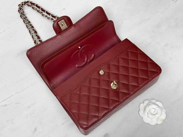 Chanel Classic Flap 25cm – Seasonal Limited Edition / Burgundy