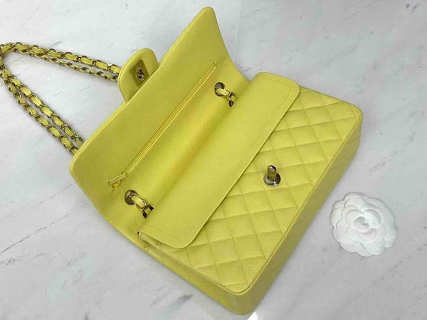 Chanel Classic Flap 25cm – Seasonal Limited Edition / Lemon Yellow