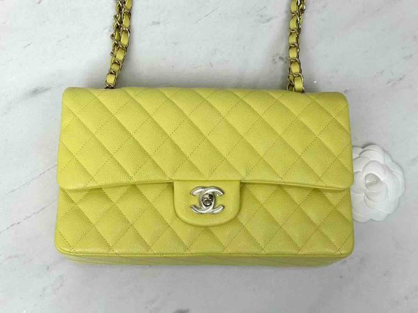 Chanel Classic Flap 25cm – Seasonal Limited Edition / Lemon Yellow