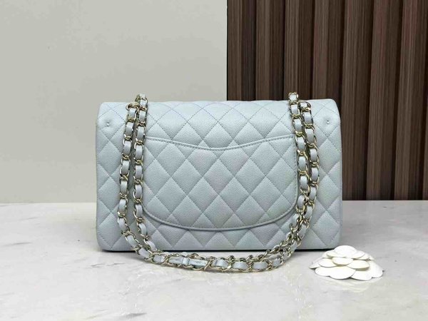 Chanel Classic Flap 25cm – Seasonal Limited Edition / Baby Blue
