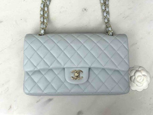Chanel Classic Flap 25cm – Seasonal Limited Edition / Baby Blue