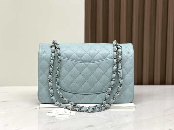 Chanel Classic Flap Medium 25cm Boutique Season Limited Misty Blue