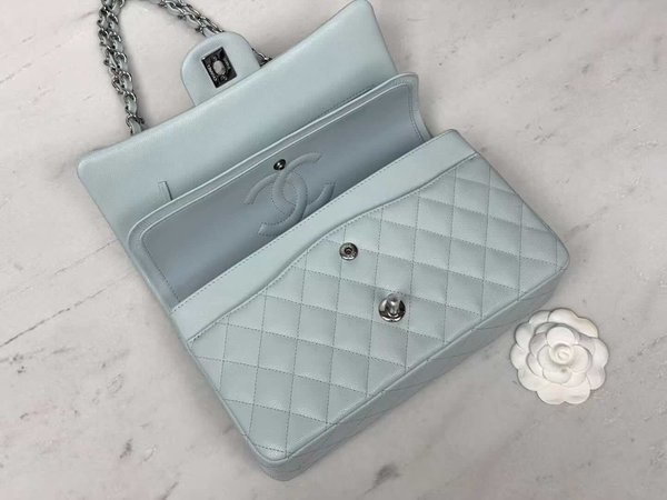Chanel Classic Flap 25cm Season Limited Baby Blue