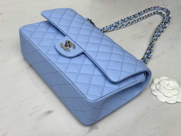 Chanel Classic Flap Medium 25cm 23P Season Limited Blue
