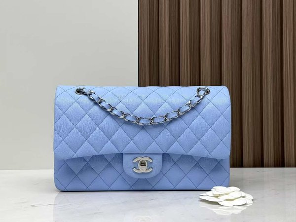 Chanel Classic Flap Medium 25cm 23P Season Limited Blue