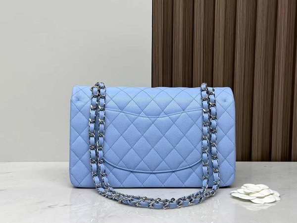 Chanel Classic Flap Medium 25cm 23P Season Limited Blue