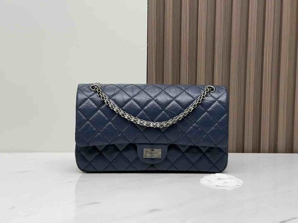 Chanel Reissue 2.55 Large Navy Leather 28cm