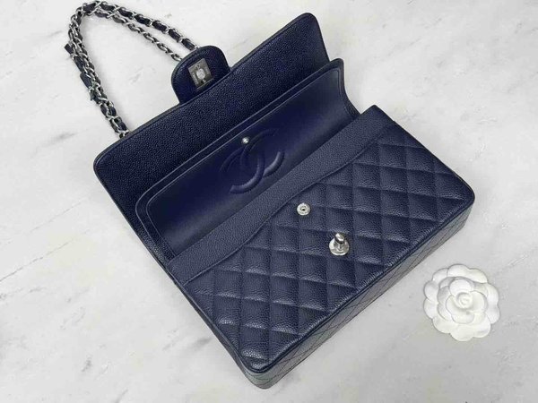 Chanel Classic Flap 25cm – Seasonal Limited Edition / Navy Blue