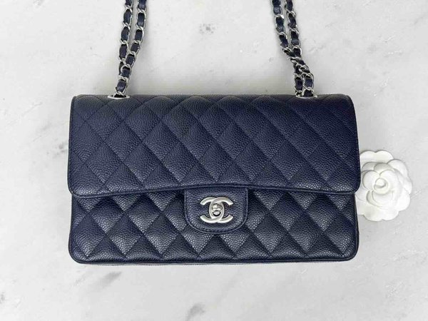 Chanel Classic Flap 25cm – Seasonal Limited Edition / Navy Blue