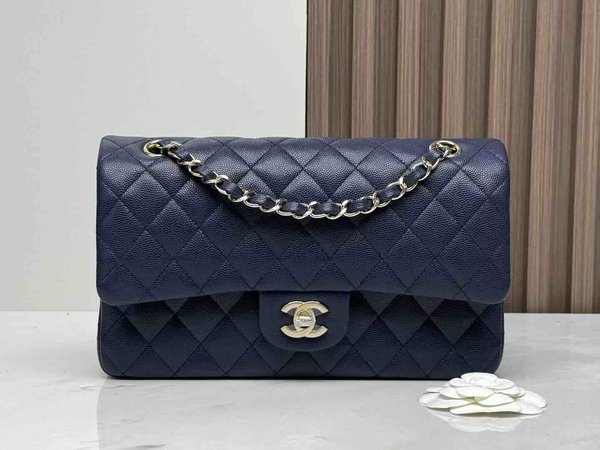 Chanel Classic Flap 25cm – Seasonal Limited Edition / Navy Blue