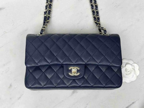 Chanel Classic Flap 25cm – Seasonal Limited Edition / Navy Blue