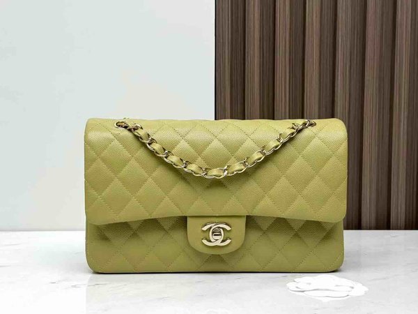 Chanel Classic Flap Avocado Green Caviar GHW 25cm