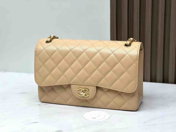 Chanel Classic Flap Jumbo Milk Tea 30cm