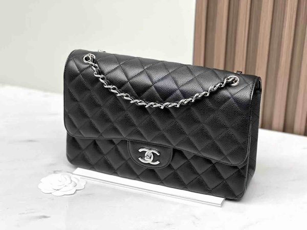 Chanel Classic Flap Jumbo Black SHW 30cm