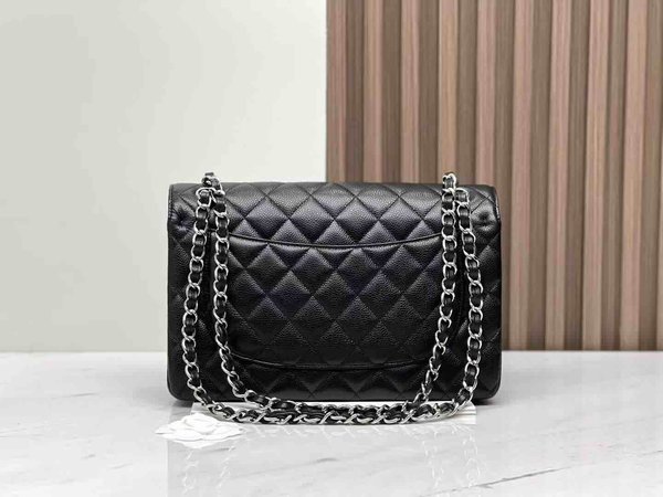 Chanel Classic Flap Jumbo Black SHW 30cm
