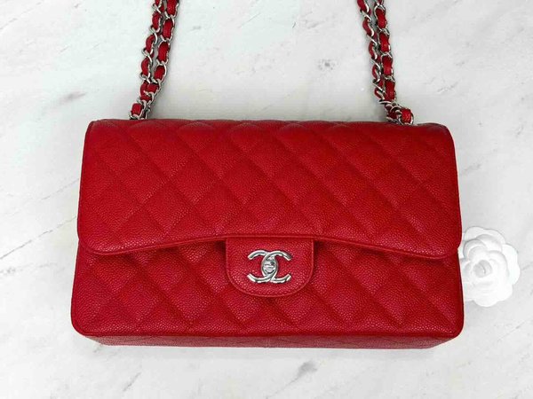 Chanel Classic Flap Jumbo Red 30cm