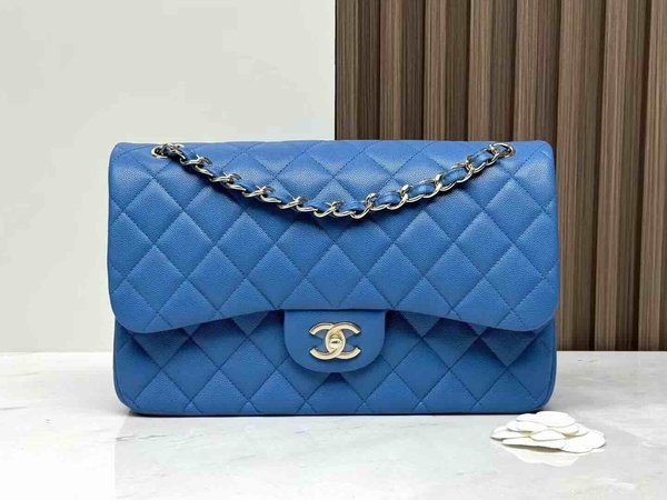 Chanel Classic Flap Jumbo Blue 30cm