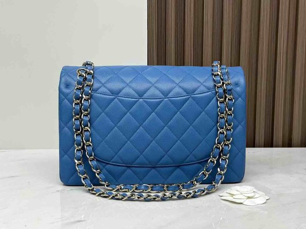 Chanel Classic Flap Jumbo Blue 30cm